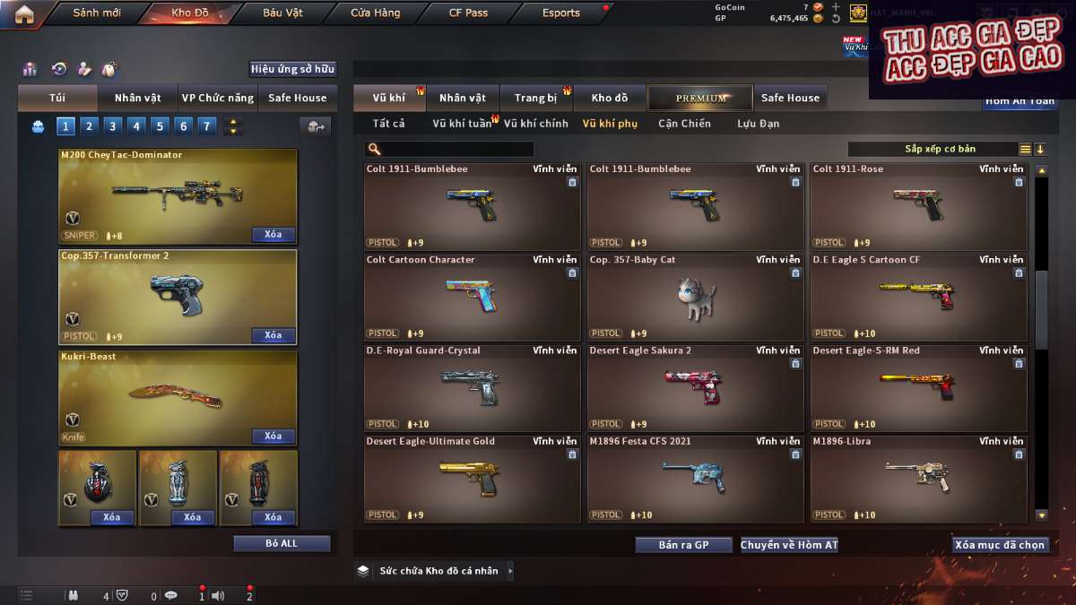 shop acc cf uy tin gia re